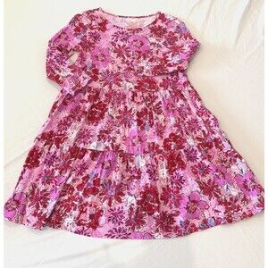 Lilly Pulitzer Girls XL 12/14 Mini Geanna Dress Pink Lilac Thistle Floral Spring